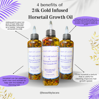 24K Gold Infused Horsetail Growth Oil